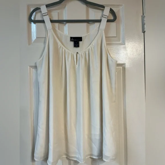 Lane Bryant Tops Lane Bryant White Sleeveless Top Poshmark